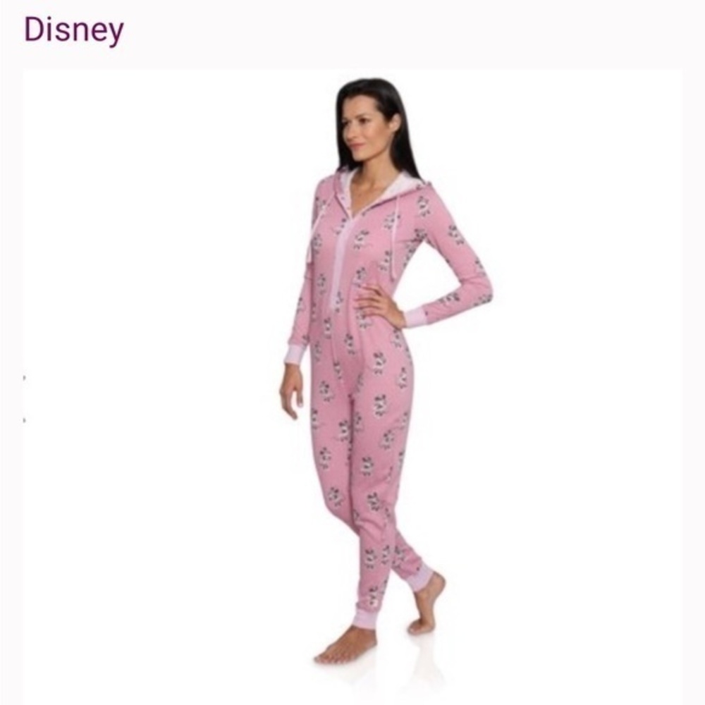 Disney Slumber Collection Munki Munki Onesie Pajama Suite Jumpsuit Pink Medium
